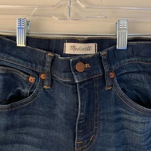 Madewell dark blue skinny jeans